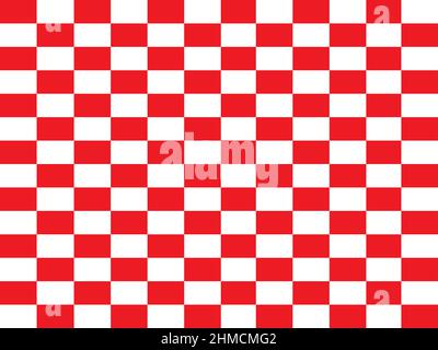 red and white checked texture background Stock Vector
