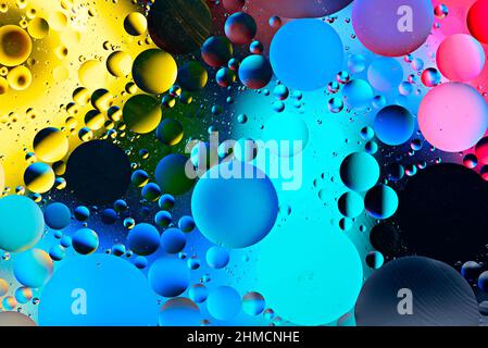 multicolored cosmic bubble background, sacred space, screensaver Stock Photo