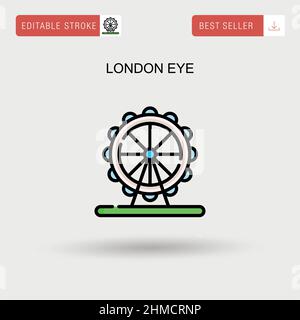 London eye Simple vector icon. Stock Vector