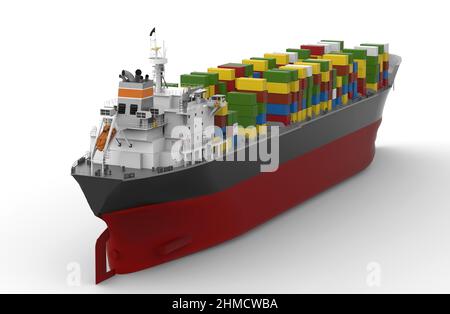 boat model international trade illustration 3d Stock Photo