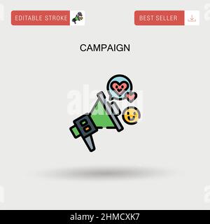 Campaign Simple vector icon. Stock Vector