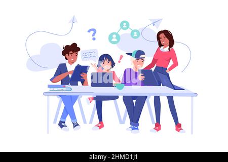 Diverse group of business people working together vector Stock Vector