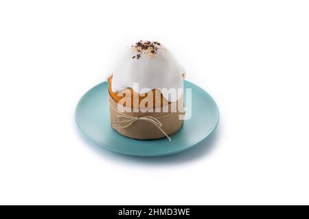 Traditional Easter cake isolated on white background Stock Photo