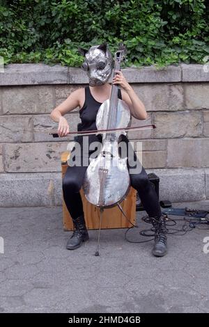 Martes Instrument A member of Ensamble Ferroelectrico de Marte from Argentina plays an ...