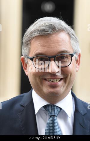 London, UK. 9th Feb, 2022. Magnus Brunner Austrian Finance Minister arrives in Downing Street to visit Rishi Sunak The UK Chancellor of the Exchequer Credit: MARTIN DALTON/Alamy Live News Stock Photo