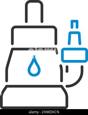 Submersible Water Pump Icon. Editable Bold Outline With Color Fill Design. Vector Illustration. Stock Vector