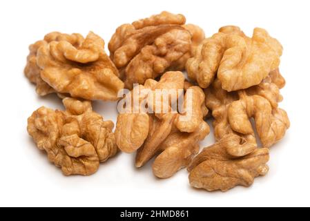 Walnuts isolated against white background Stock Photo