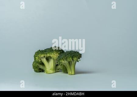 broccoli stalk on white background Stock Photo