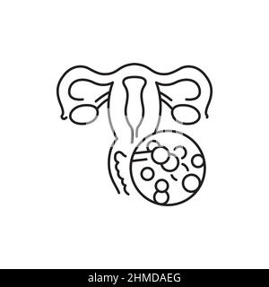 Candida fungi albicans color line icon. Human diseases. Pictogram for web page, mobile app, promo. Stock Vector