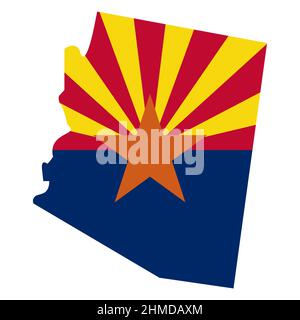 Vector map of Arizona. High detailed illustration. Country of the United States of America. Flat style. Vector illustration Stock Vector