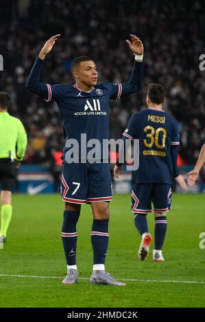 PSG - Monaco Celebration of Kylian Mbappe during the match PSG against