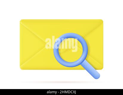 3d envelope render. Stock Vector