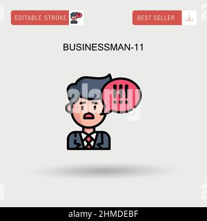 Businessman-11 Simple vector icon. Stock Vector