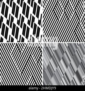 4 different vector patterns in the same package(eps). One pattern is paid and 3 are free (white dividing lines) Stock Vector