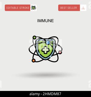 Immune Simple vector icon. Stock Vector