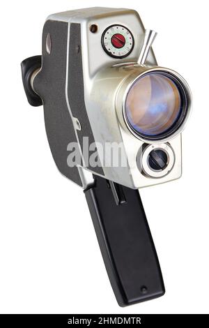 Vintage Camera super 8 isolated on white with clipping path Stock Photo