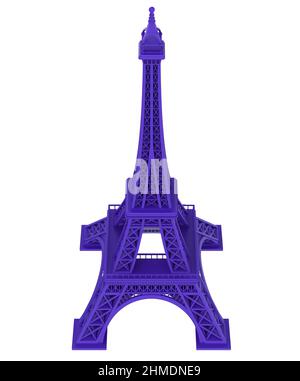 Eiffel tower angle view 3d illustratio Stock Photo