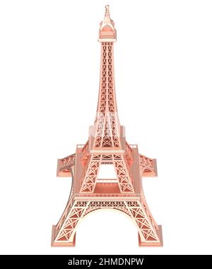 Eiffel tower angle view 3d illustratio Stock Photo