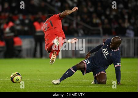 PSG - OGC Nice   Danilo Pereira during the match of the 16th day of Ligue 1, between Paris Saint-Germain and OGC Nice, at the Parc des Princes, on Dec Stock Photo