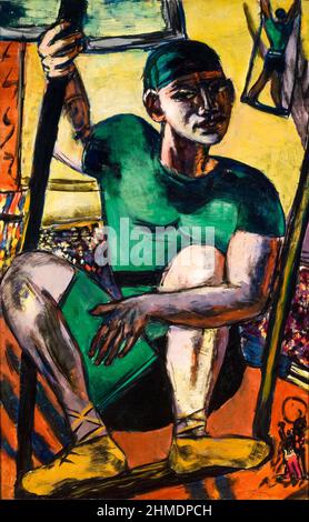 Acrobat on the Trapeze, painting by Max Beckmann, 1940 Stock Photo