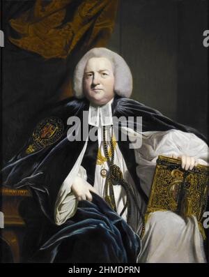 Robert Hay-Drummond (1711-1776), Archbishop of York and Chancellor of the Order of the Garter, portrait painting by Sir Joshua Reynolds, 1764 Stock Photo