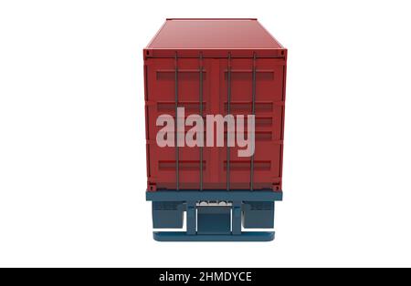 mockup Transportation of goods and services colorful concept 3d illustration Stock Photo