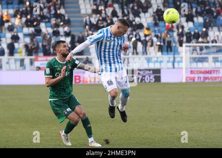 FEDERICO VIVIANI (SPAL) SPAL - PISA CAMPIONATO CALCIO SERIE B 2021-2022 Stock Photo