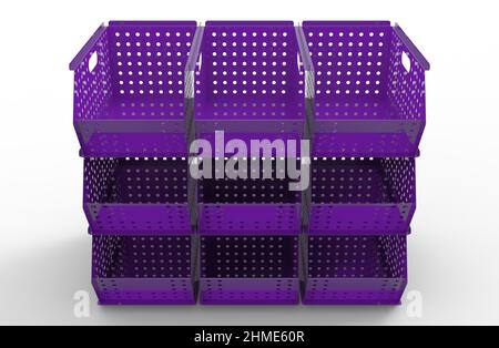 Painted file cabinet for study and work 3d image illustration Stock Photo