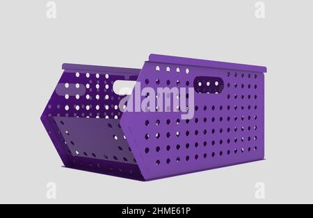 Painted file cabinet for study and work 3d image illustration Stock Photo