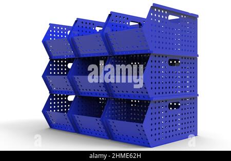 Painted file cabinet for study and work 3d image illustration Stock Photo