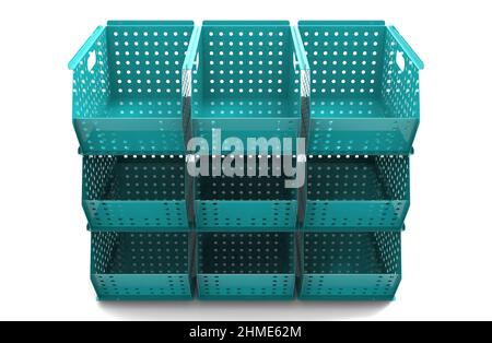 Painted file cabinet for study and work 3d image illustration Stock Photo