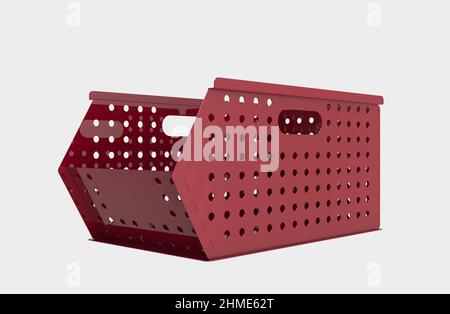 Painted file cabinet for study and work 3d image illustration Stock Photo