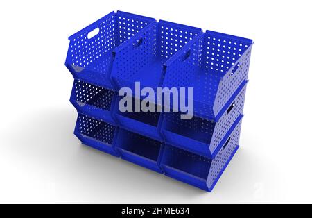 Painted file cabinet for study and work 3d image illustration Stock Photo