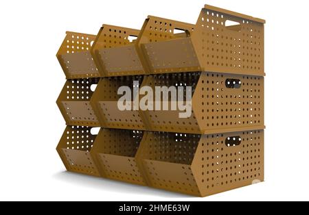 Painted file cabinet for study and work 3d image illustration Stock Photo