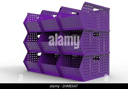 Painted file cabinet for study and work 3d image illustration Stock Photo