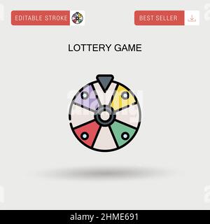 Lottery game Simple vector icon. Stock Vector