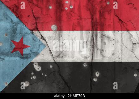 flag of South Yemen painted on brick wall Stock Photo - Alamy