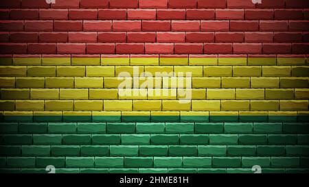EPS10 Vector Patriotic background with Bolivia flag colors. An element of impact for the use you want to make of it. Stock Vector