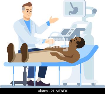 Medical procedure semi flat RGB color vector illustration Stock Vector