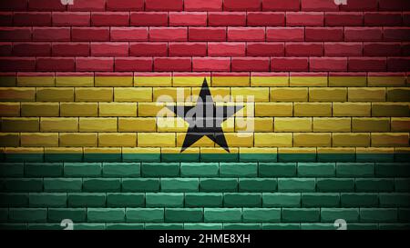 EPS10 Vector Patriotic background with Ghana flag colors. An element of impact for the use you want to make of it. Stock Vector
