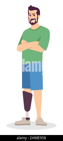 Athlete semi flat RGB color vector illustration Stock Vector