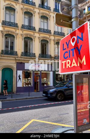 Lyon city center street view Stock Photo