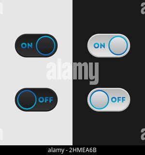 Icon set multi colored button in flat style. Easy editable vector isolated illustration. Stock Vector