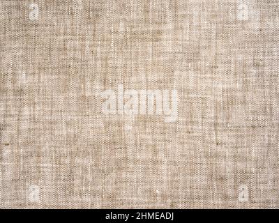 textile background - surface of natural linen matting fabric Stock Photo