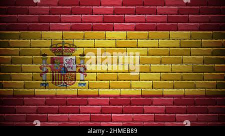EPS10 Vector Patriotic background with Spain flag colors. An element of impact for the use you want to make of it. Stock Vector