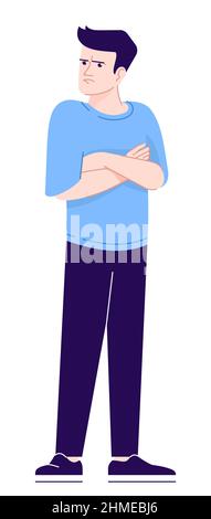 Expressing resentment semi flat RGB color vector illustration Stock Vector