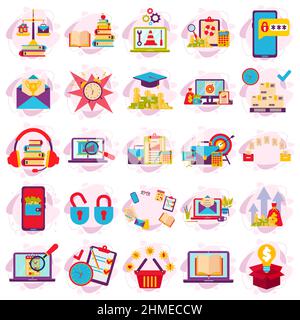 Icons marketing collections. For mobile devices and the Internet Stock Vector