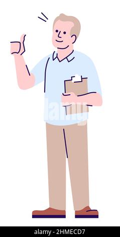 Training camp representative semi flat RGB color vector illustration Stock Vector