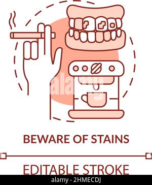 Beware of stains concept icon Stock Vector Image & Art - Alamy