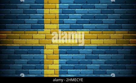 EPS10 Vector Patriotic background with Sweden flag colors. An element of impact for the use you want to make of it. Stock Vector